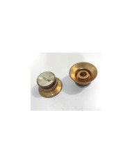 2 Boutons Volume Metrique en plexi NON grave Dore Gold reflector Style Gibson SG