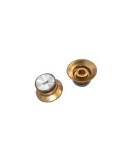 2 Gold NOT engraved TopHat Tone  Knobs with Silver Reflector Cap for Gibson SG style