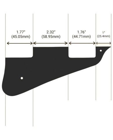 Generisches schwarzes 1-lagiges Pickguard für Epiphone LP Humbucker-Gitarre