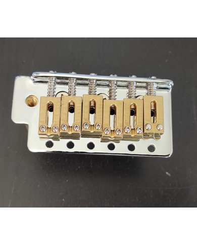 Strat Tremolo, Chrom, Block und Saitenreiter aus massivem Messing, 10.5mm