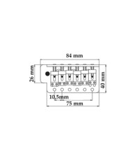 Strat Tremolo, Chrom, Block und Saitenreiter aus massivem Messing, 10.5mm