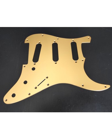 Schlagbrett eloxiert Gold 11 Löcher für Stratocaster ab '72