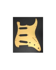 Schlagbrett eloxiert Gold 11 Löcher für Stratocaster ab '72