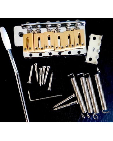 Strat Tremolo Chrom, Block und Saitenreiter aus massivem Messing 11.3mm