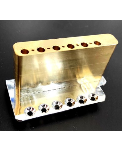 Strat Tremolo Chrom, Block und Saitenreiter aus massivem Messing 11.3mm