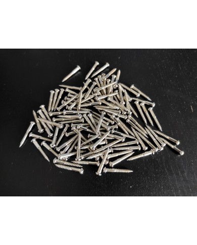 60 vernickelte Schrauben 3.5x25mm für Vintage 6-Schrauben Stratocaster Tremolo