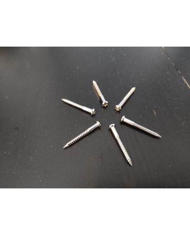 60 Schrauben Nickel 4 x 35mm für Stratocaster Vibratokralle