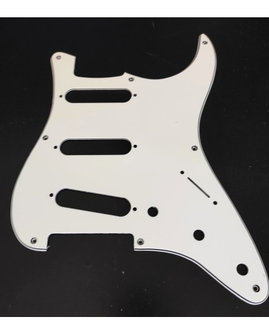 Parchment Pickguard SSS, 3-lagig, 8 Löcher, Stratocaster Stil 54-59