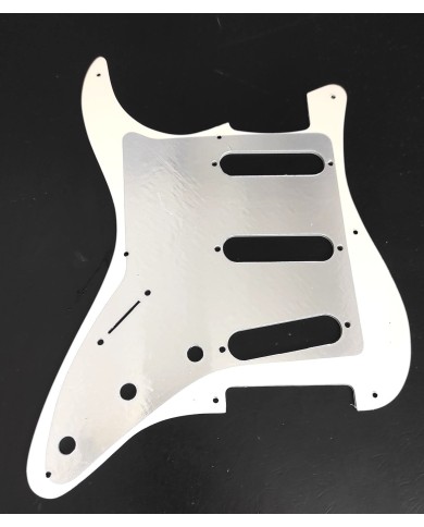 Parchment Pickguard SSS, 3-lagig, 8 Löcher, Stratocaster Stil 54-59