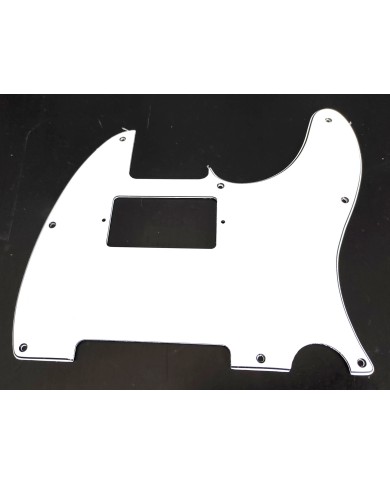 Weißes Schlagbrett 3-lagig, 8 Löcher für Telecaster mit Humbucker