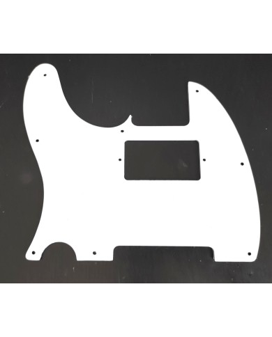 Weißes Schlagbrett 3-lagig, 8 Löcher für Telecaster mit Humbucker