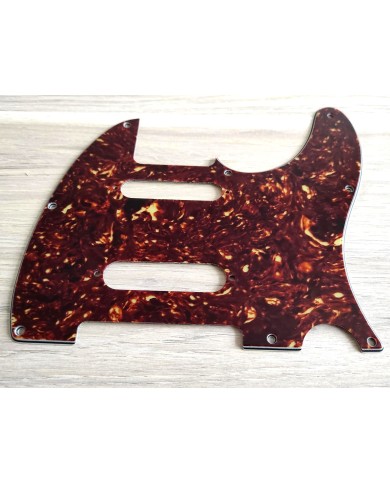 Tortoise-Pickguard für Telecaster, 3-lagig, 8 Löcher, Stratocaster-Ausschnitt mit mittlerem Pickup