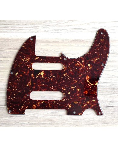 Tortoise-Pickguard für Telecaster, 3-lagig, 8 Löcher, Stratocaster-Ausschnitt mit mittlerem Pickup