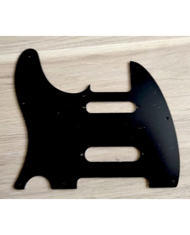 Schwarzes 3-lagiges 8-Loch-Schlagbrett für Telecaster mit Stratocaster-Ausschnitt und Mittel-Pickup