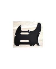 Schwarzes 3-lagiges 8-Loch-Schlagbrett für Telecaster mit Stratocaster-Ausschnitt und Mittel-Pickup
