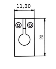 1 moderne Tele/Strat-Saite aus Messing 11.3 mm