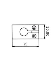 1 Pontet Laiton Moderne style tele / strat 10,8 mm