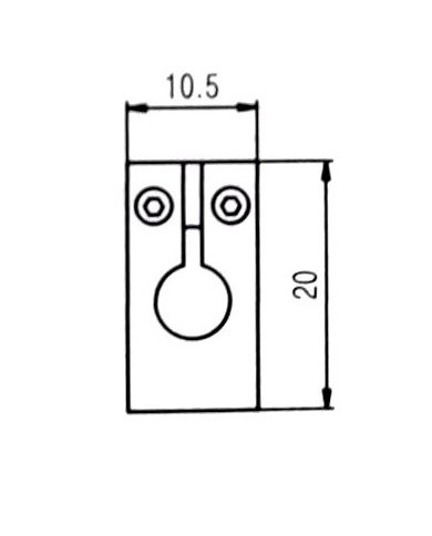 1 moderner Messing-Saitenreiter im Tele/Strat-Stil, 10.5 mm