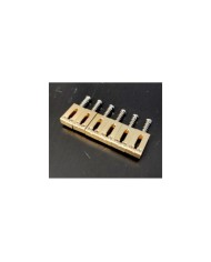 6 moderne Messing-Saitenreiter im Tele / Strat Stil 10.8 mm