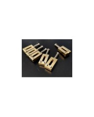 6 moderne Messing-Saitenreiter im Tele / Strat Stil 10.8 mm