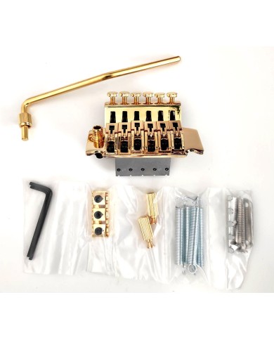 Floyd Rose Vibrato mit Double-Locking-System, Gold R1 (42mm), Block 36 mm L94mm