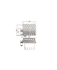 Black FLoyd Rose Single locking system Tremolo, R2 42mm Nut, block 32, L92mm