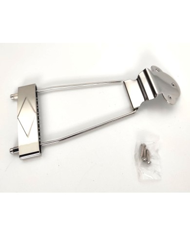 Verchromter Trapez-Saitenhalter für 12 Saiten