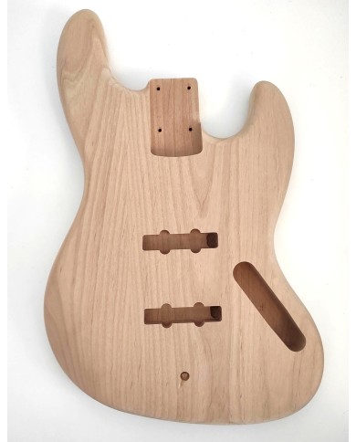 Hosco Jazz Bass Korpus aus 3-teiligem Erlenholz, ungeschliffen (CNC-gefräst)