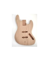 Hosco Jazz Bass Korpus aus 3-teiligem Erlenholz, ungeschliffen (CNC-gefräst)