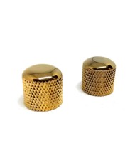 2 Fender® Gold metal Dome knob for Telecatser or Precision Bass 099-2056-200