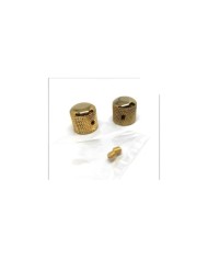 2 Fender® Gold metal Dome knob for Telecatser or Precision Bass 099-2056-200