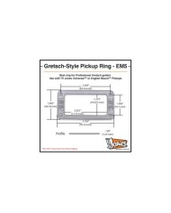 Official EM5 Gretsch-style Dual Screw Gold Pickup Ring with Mounting Screws