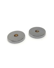 2 verchromte Rändelräder für Tune-o-Matic-Brückenpfosten, US-Gewinde