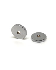 2 verchromte Rändelräder für Tune-o-Matic-Brückenpfosten, US-Gewinde