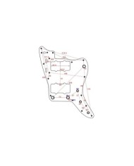 Pickguard pour Fender Jazzmaster US Vintage ’62 blanc 3 ply W/B/W