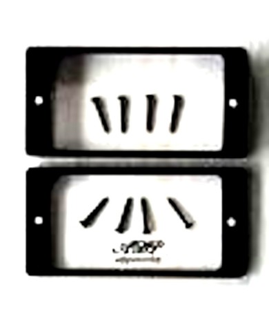 2 gewölbte schwarze Humbucker-Rahmen für Gibson LP + 8 Schrauben