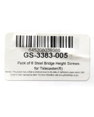 8 kurze Edelstahl-Höhenschrauben 7.9mm-5/16" inch für TELE/BASS-Saitenhalter. Inbusschlüssel
