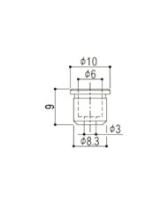 6 Saitenhülsen Gotoh Gold 8.3mm für Telecaster mit Saitenführung durch den Korpus