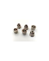 6 Saitenhülsen Nickel 8.2mm für Telecaster mit Saitenführung durch den Korpus