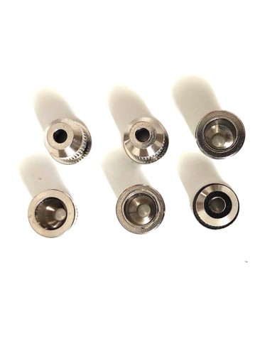 6 Saitenhülsen Nickel 8.2mm für Telecaster mit Saitenführung durch den Korpus