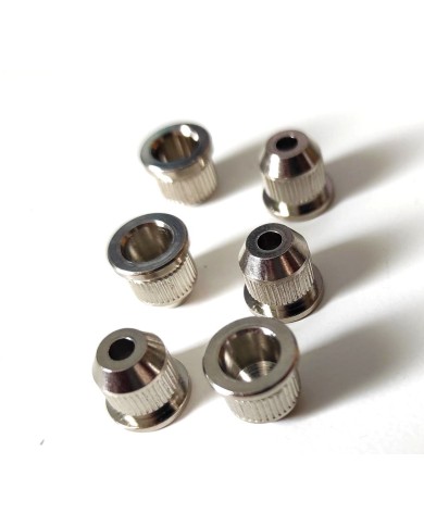 6 Saitenhülsen Nickel 8.2mm für Telecaster mit Saitenführung durch den Korpus