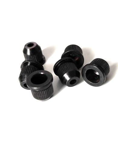 6 Saitenhülsen Schwarz 8.2mm für Telecaster mit Saitenführung durch den Korpus