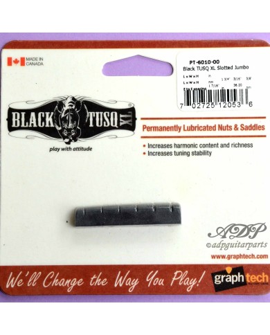 Gibson Graph Tech Black Tusq XL PT-6010-00 geschlitzter Sattel 36/44 Les Paul SG