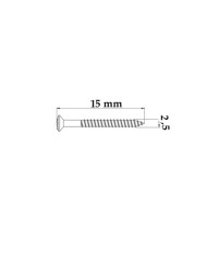 8 VIS Noir 2.5 x 15mm pour Contours micros style Gibson et passe cordes