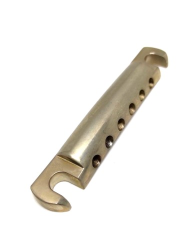 Vintage Stoptail-Saitenhalter Faber Alu Nickel AGED für Tune-O-Matic