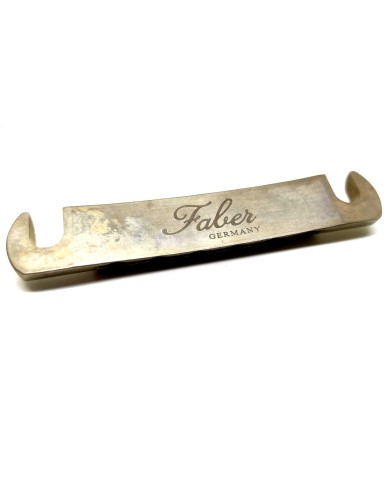 Vintage Stoptail-Saitenhalter Faber Alu Nickel AGED für Tune-O-Matic