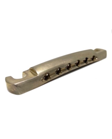 Vintage Stoptail-Saitenhalter Faber Alu Nickel AGED für Tune-O-Matic