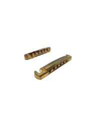 Faber Gold AGED Bridge + Tailpiece set, ABR-1, brass saddles