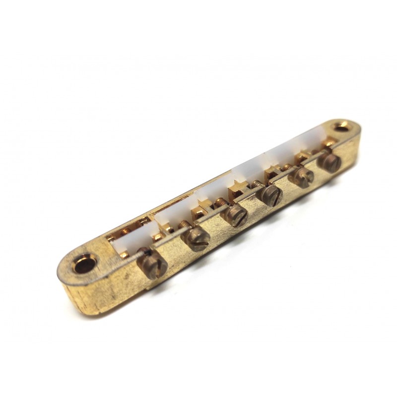 style　Gibson　ABRH,　Bridge　saddles　Nylon　aged　Gold　Faber　(ABR-1)