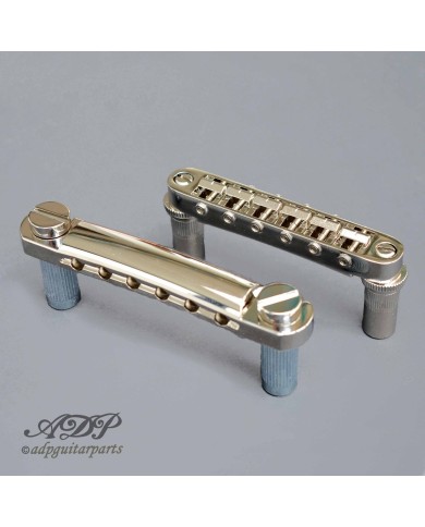 Gotoh GE101Z Stoptail-Saitenhalter + GE103B Tune-O-Matic Steg, Nickel